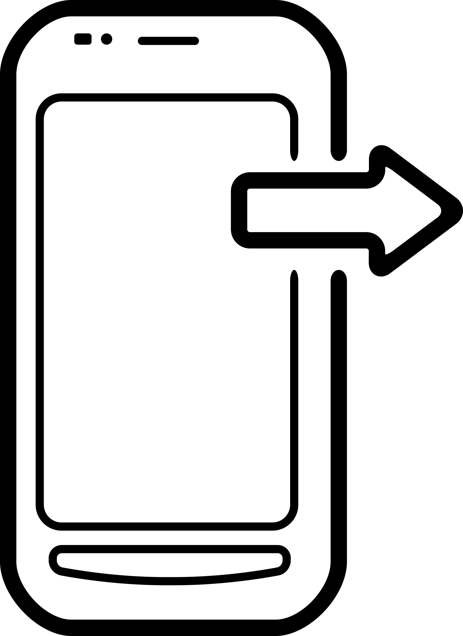 Mobile Phone With An Arrow Pointing Right Tracing Svg Vector Free Vectors
